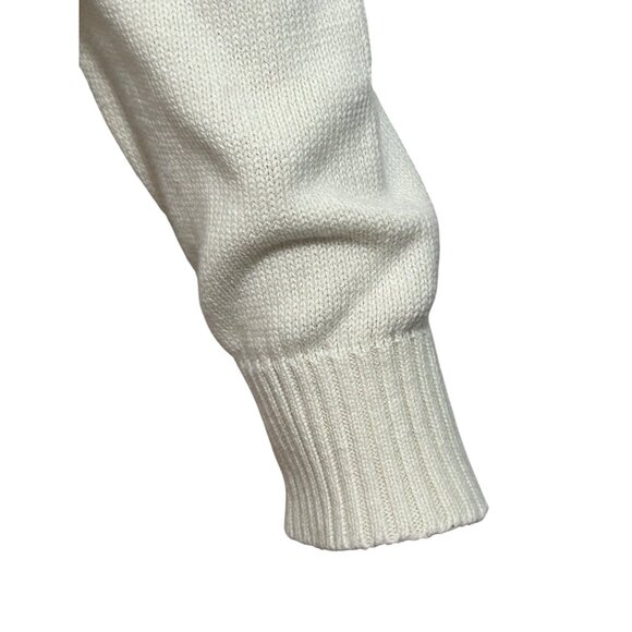 Oscar De La Renta Men’s Sweater Pullover Vtg M Cream Geometric Pattern Cotton - Picture 12 of 16